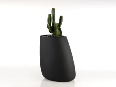 STONES 70 - Polyethylene garden vase with Light by Vondom