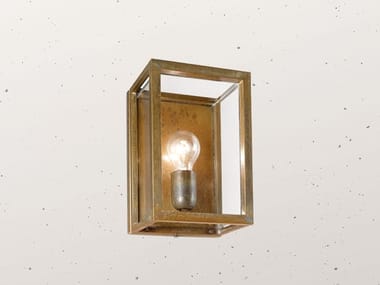 QUADRO 262.02 - Brass Outdoor wall Lamp by Il Fanale