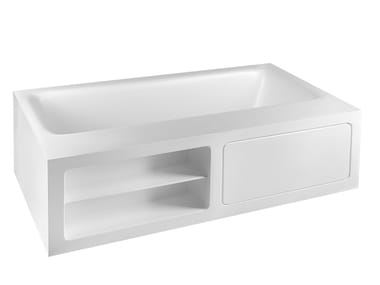 RETTANGOLO - Freestanding rectangular Cristalplant® bathtub by Gessi