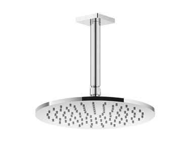 RILIEVO - Round brass overhead shower with anti-lime system by Gessi