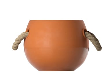 SILO - Round terracotta vase by Natuzzi Italia