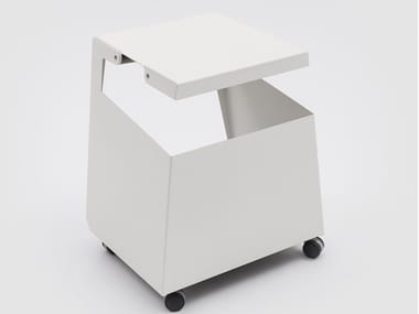 SMITH - Powder-coated sheet metal multifunctional item with castors by Danese Milano