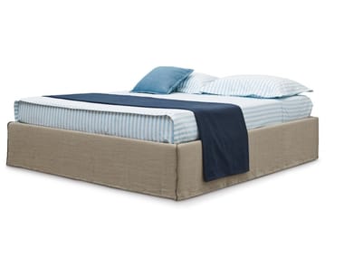 SOMMIER TAHITI - Fabric double bed with removable cover by Casamania & Horm