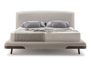 SOUL - Fabric double bed with upholstered headboard by Turri