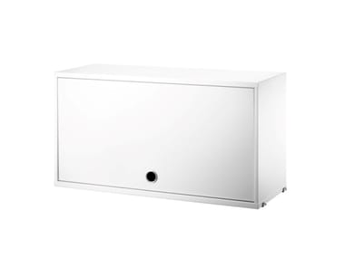 STRING® SYSTEM CABINET WITH FLIP DOORS - Horizontal MDF wall cabinet by String Furniture
