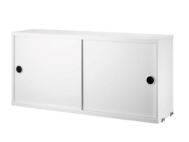 STRING® SYSTEM CABINET WITH SLIDING DOOR - MDF wall cabinet with sliding doors by String Furniture