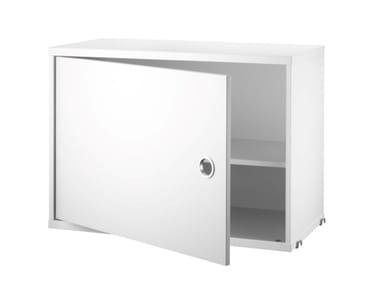 STRING® SYSTEM CABINET WITH SWING DOOR - MDF wall cabinet with door by String Furniture