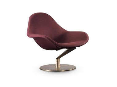 ZENITH - Swivel upholstered armchair with armrests by Reflex
