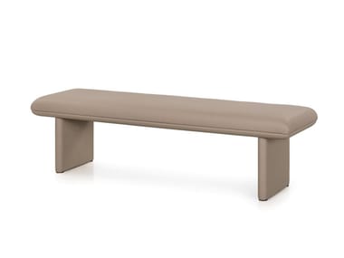 ZERO - Upholstered leather bench by Turri